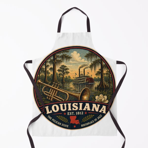Item preview, Louisiana Retro State Badge – Vintage Travel Graphic designed and sold by Mac Sketches.