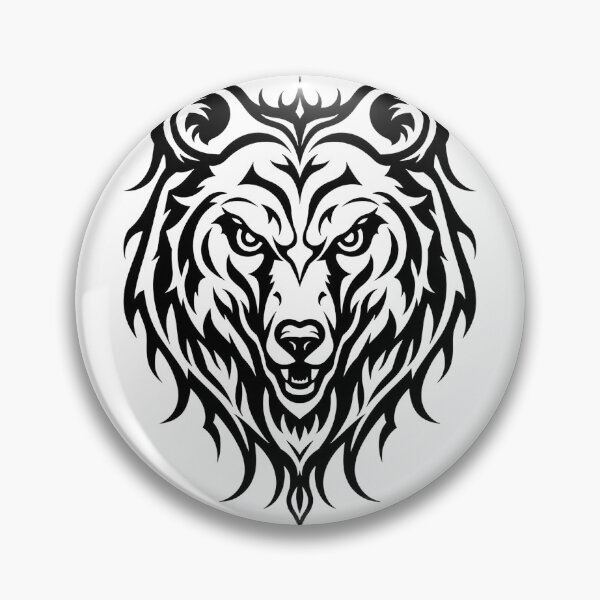 Item preview, Bold Tribal Bear Head Tattoo Flash Design - High Detail Linework designed and sold by Qubivibe.