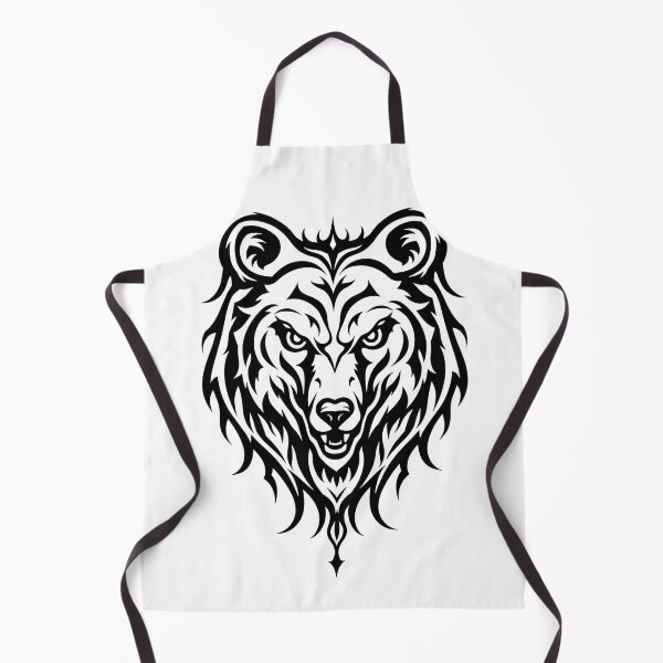 Item preview, Bold Tribal Bear Head Tattoo Flash Design - High Detail Linework designed and sold by Qubivibe.