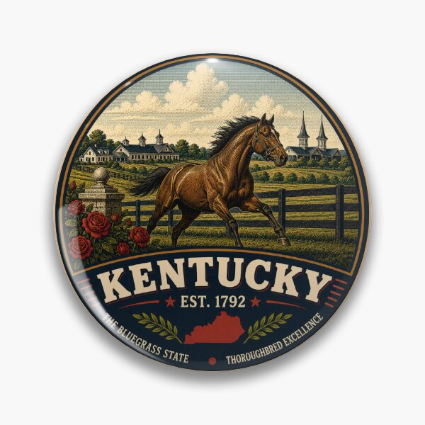 Item preview, Kentucky Retro State Badge – Vintage Travel Graphic designed and sold by Mac Sketches.