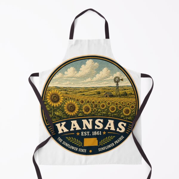 Item preview, Kansas Retro State Badge – Vintage Travel Graphic designed and sold by Mac Sketches.