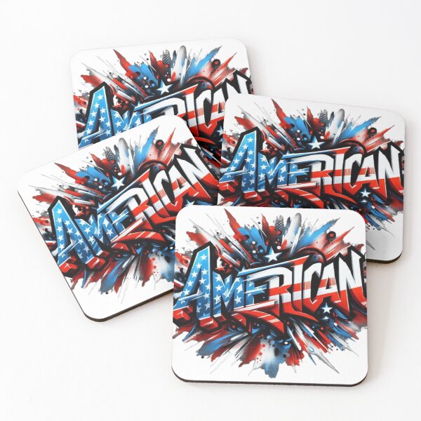 Item preview, American Graffiti Flag Typography – Urban Street Art Design designed and sold by ROVVI.