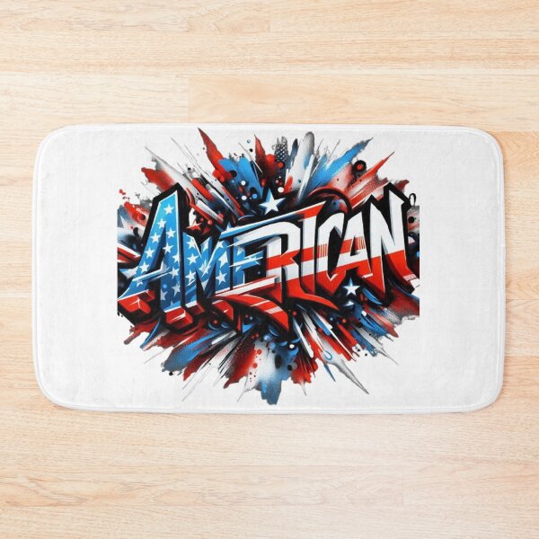 Item preview, American Graffiti Flag Typography – Urban Street Art Design designed and sold by GraffiCity.