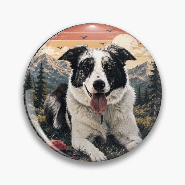 Artikelvorschau, Border Collie-Abenteuer – Vintage-Illustration für Hundeliebhaber entworfen und verkauft von KOZStudio.