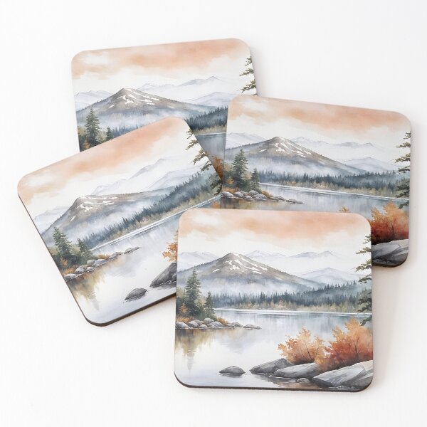 Item preview, Serene Mountain Lake in Autumn designed and sold by Patricia Johnston.