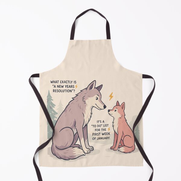 Item preview, Funny New Year's Resolution Meme  | Vintage Wolves Cartoon | Sarcastic New Year Humor Gift designed and sold by just-quotes.