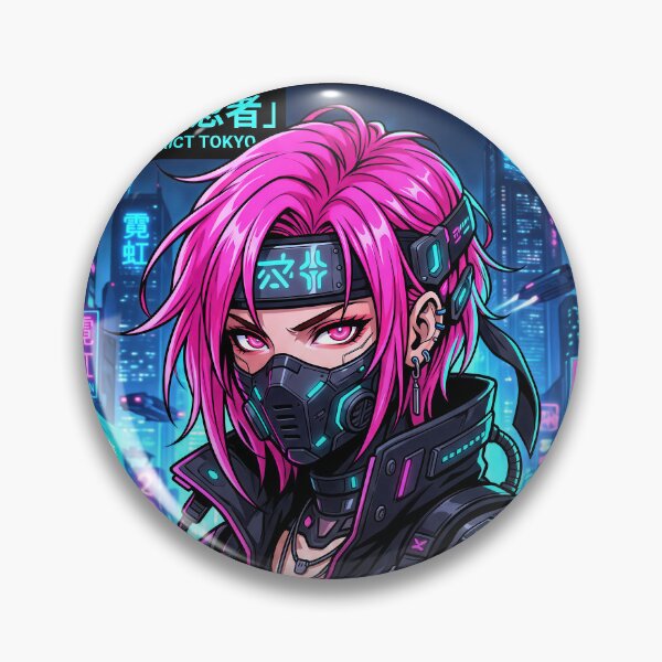 Item preview, Neo Ninja Cyberpunk Anime Girl Streetwear Graphic designed and sold by DigitalArtx-com.