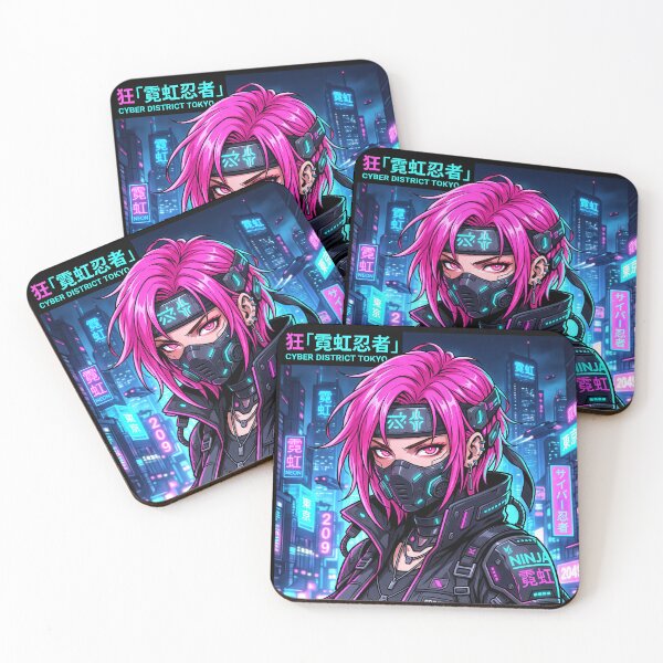 Item preview, Neo Ninja Cyberpunk Anime Girl Streetwear Graphic designed and sold by DigitalArtx-com.