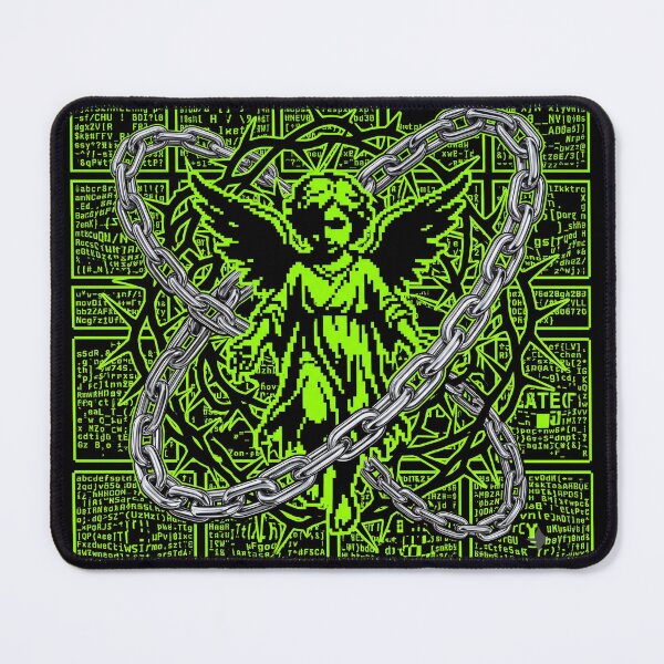 Item preview, Pixel Goth Cherub Liquid Chrome - Super Chaotic Gen Z Art designed and sold by krish-prints.