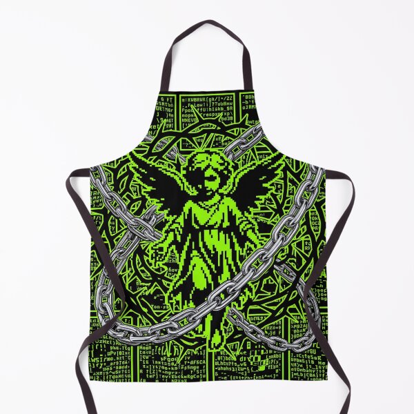 Item preview, Pixel Goth Cherub Liquid Chrome - Super Chaotic Gen Z Art designed and sold by krish-prints.
