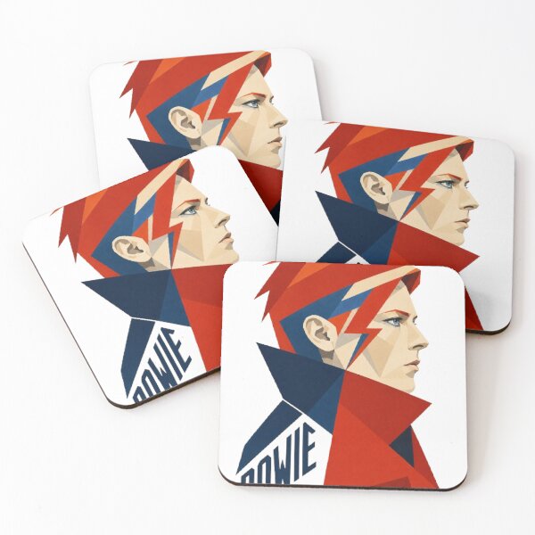 Item preview,     Bowie Ziggy Stardust – Geometric Portrait designed and sold by DowntownNoWave.