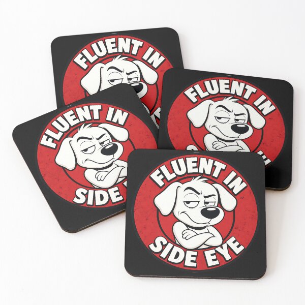Item preview, Fluent In Side Eye - Sarcastic Dog - Funny Pet Humor designed and sold by Graphic Vibe Designs.