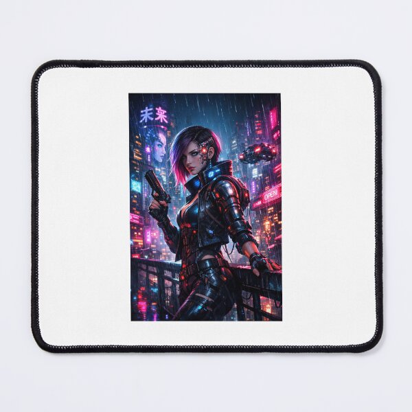 Item preview, .Cyberpunk Rainfall Vigilante — Neon City Sentinel designed and sold by synthesisnft.