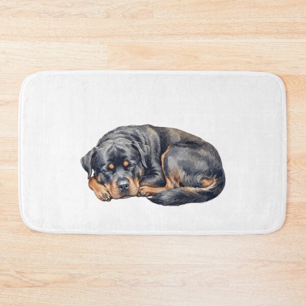 Item preview, Watercolor Rottweiler sleeping designed and sold by TheMagicIcon.