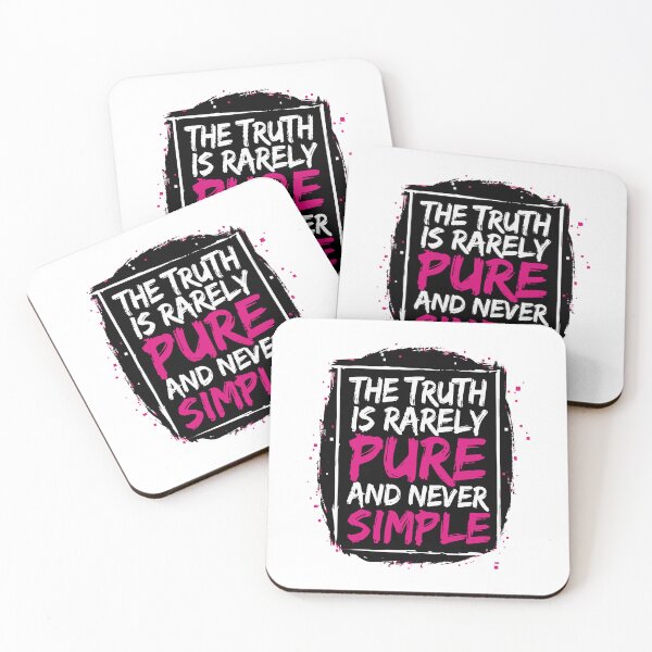 Item preview, The Truth Is Rarely Pure and Never Simple Oscar Wilde Quote designed and sold by XYZ LAB by Jesuperman.