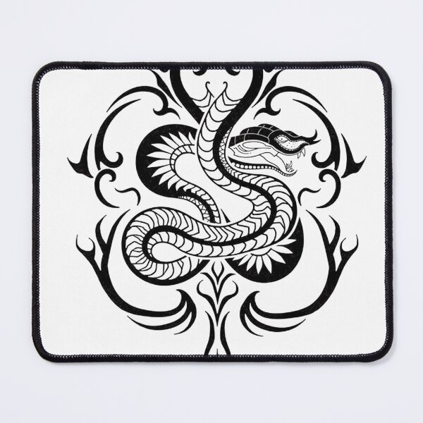 Item preview, Coiled Cobra Tribal Tattoo Flash Design designed and sold by Qubivibe.