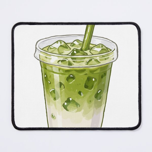 Item preview, Matcha Latte Sticker – Iced Green Tea Aesthetic Drink – Kawaii Cafe Sticker designed and sold by KenyCanales.