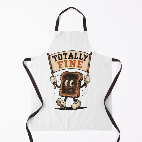 Item preview, Vintage Mascot Burnt Toast Totally Fine Retro Cartoon designed and sold by Neuro Muse Studio.