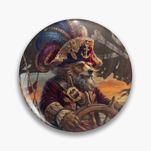 Item preview, Vintage Animal Pirate Captain at Sea designed and sold by Englandbear.