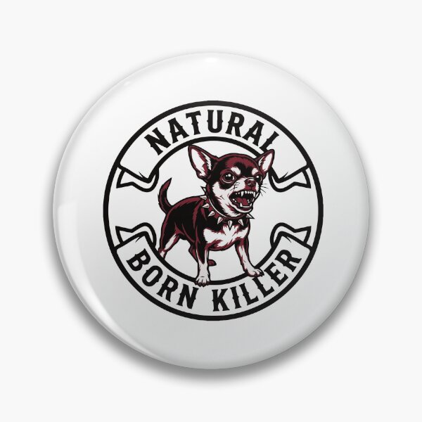 Item preview, Angry Chihuahua Born Killer Graphic Retro Vector Design Dog Art designed and sold by Keingdesign.