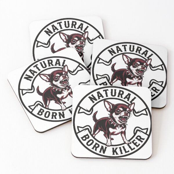 Item preview, Angry Chihuahua Born Killer Graphic Retro Vector Design Dog Art designed and sold by Keingdesign.