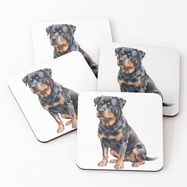Item preview, Watercolor Rottweiler sitting designed and sold by TheMagicIcon.