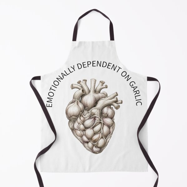 Item preview, Emotionally Dependent On Garlic Anatomical Heart designed and sold by OverThunk.