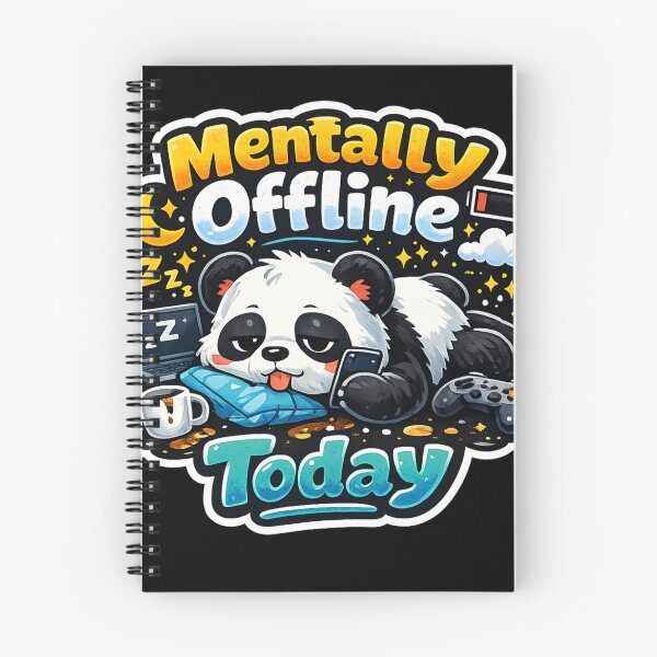 Item preview, Mentally Offline Today Panda Sticker designed and sold by PixoNest.