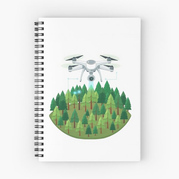 Item preview, Eco Drone Hovering Over Lush Forest Art designed and sold by IntelliMindDesigns.
