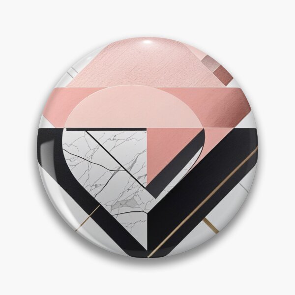 Item preview,  Minimalist Geometric Abstract Blush Pink, Black Marble & Gold Modern Design designed and sold by semenol.