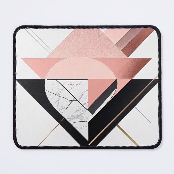 Item preview, Minimalist Geometric Abstract Blush Pink, Black Marble & Gold Modern Design designed and sold by semenol.