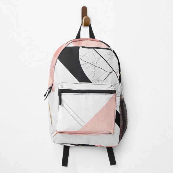 Item preview, Minimalist Geometric Abstract Blush Pink, Black Marble & Gold Modern Design designed and sold by semenol.