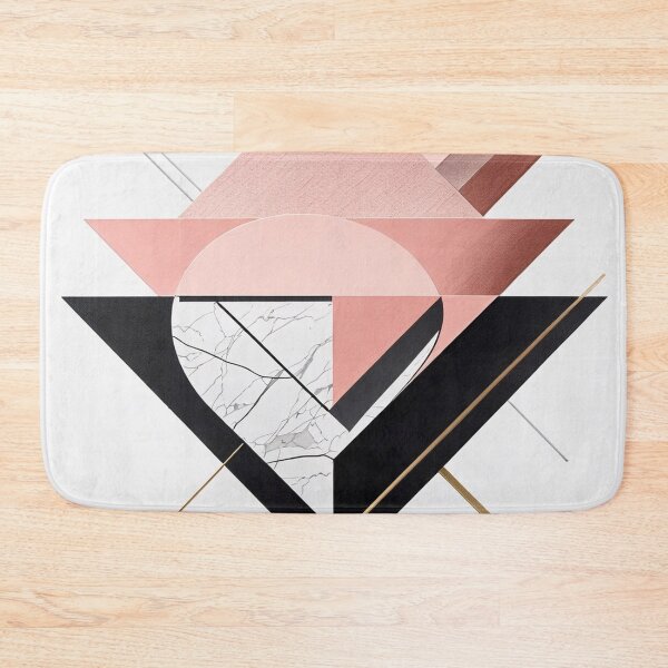 Item preview,  Minimalist Geometric Abstract Blush Pink, Black Marble & Gold Modern Design designed and sold by semenol.