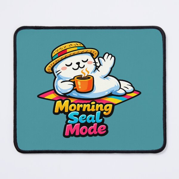 Item preview, Morning Seal Mode – Cute Coffee Seal Cartoon designed and sold by helenostore.