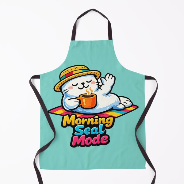 Item preview, Morning Seal Mode – Cute Coffee Seal Cartoon designed and sold by helenostore.