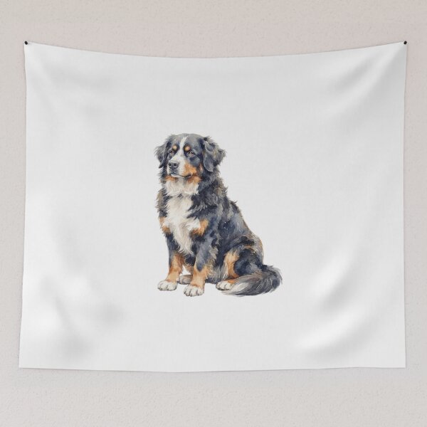 Item preview, watercolor Bernese mountain goat sitting designed and sold by TheMagicIcon.