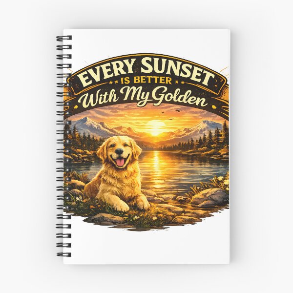 Item preview, Every Sunset Is Better With My Golden Retriever Badge designed and sold by Sahil Randhawa.