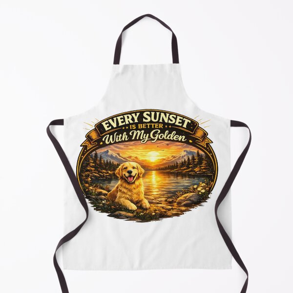 Item preview, Every Sunset Is Better With My Golden Retriever Badge designed and sold by Sahil Randhawa.