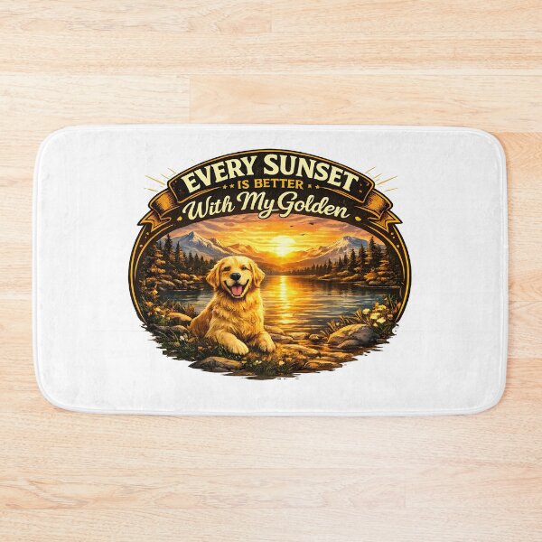 Item preview, Every Sunset Is Better With My Golden Retriever Badge designed and sold by Sahil Randhawa.