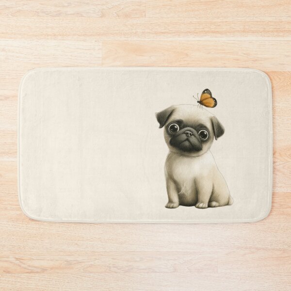 Item preview, Pug with butterfly designed and sold by Fran Fryberg.