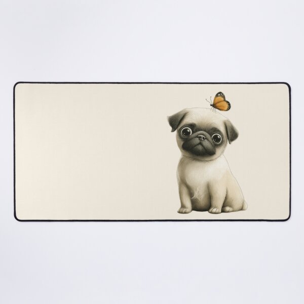 Item preview, Pug with butterfly designed and sold by Fran Fryberg.