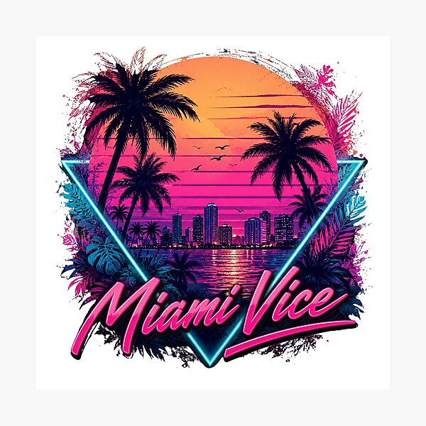 Artikelvorschau, Miami Vice Sunset Dreams entworfen und verkauft von PatternFly.