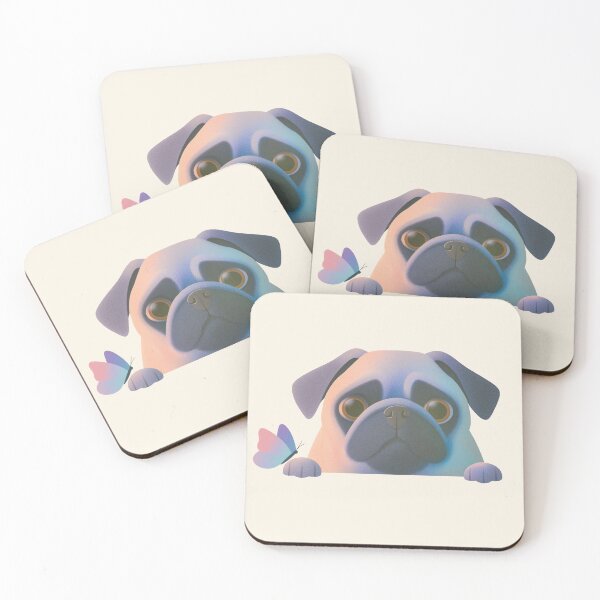Item preview, Pug with butterfly designed and sold by Fran Fryberg.