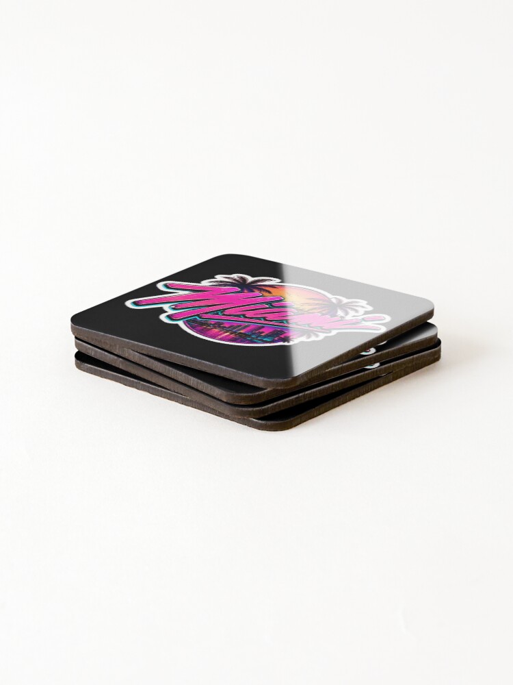 Thumbnail 4 of 5, Coasters (Set of 4), Miami Vice designed and sold by PatternFly.