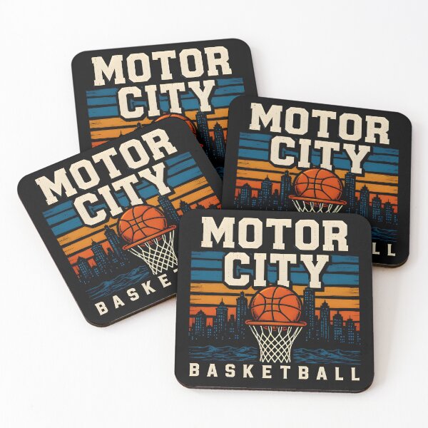 Item preview, Retro Motor City Basketball Vintage Hoops Skyline Shirt designed and sold by PixelForge11.