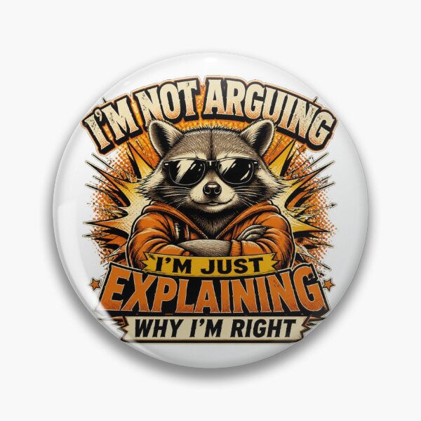 Item preview, I'm Not Arguing I'm Just Explaining Why I'm Right Funny Raccoon Vintage T-Shirt designed and sold by Cavalier-org.