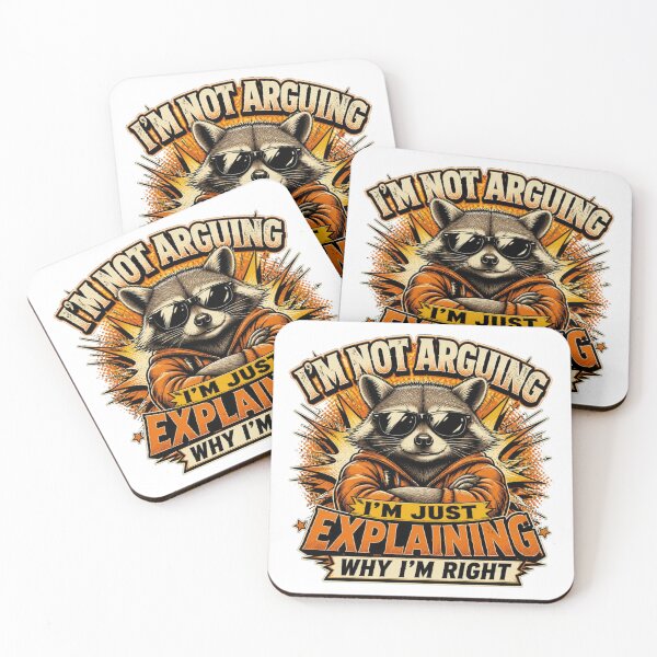 Item preview, I'm Not Arguing I'm Just Explaining Why I'm Right Funny Raccoon Vintage T-Shirt designed and sold by Cavalier-org.
