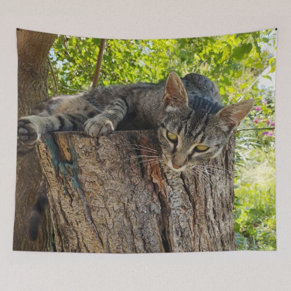 Item preview, Tabby Cat in Garden designed and sold by inspiration3.