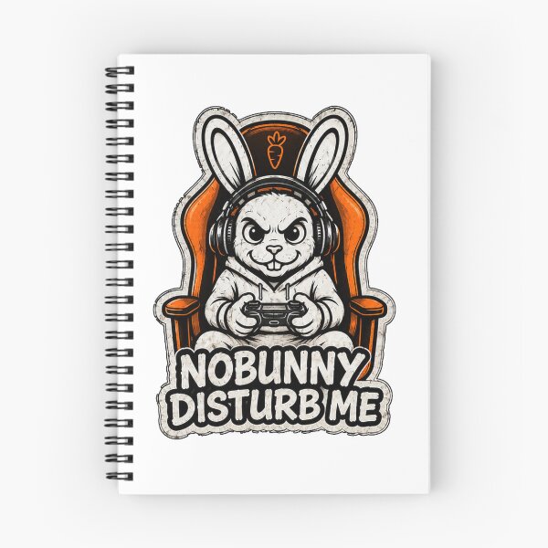 Item preview, No Bunny Disturb Me – Funny Gamer Bunny Gaming Sticker, T-Shirt & Hoodie designed and sold by bunnymode.