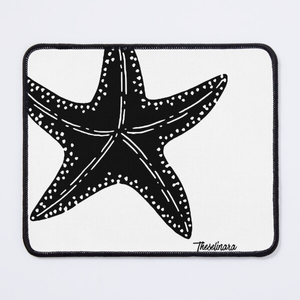 Item preview, Minimalist Black and White Starfish - Star of the Sea designed and sold by Theselinara.